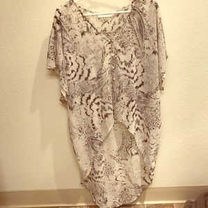 Printed High-low Shirt